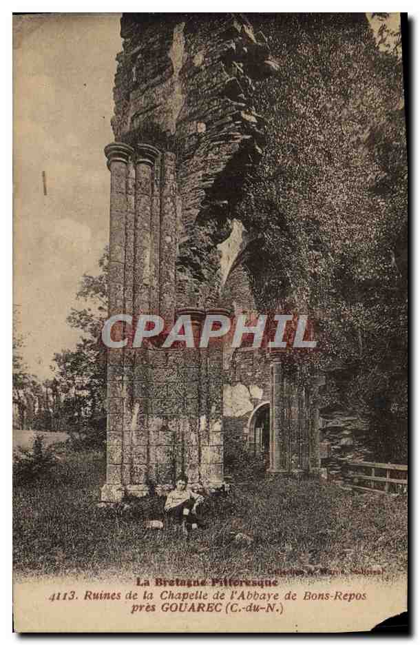CPA Ruines de la Chapelle de l'abbaye de Bons Repos pres Gouarec