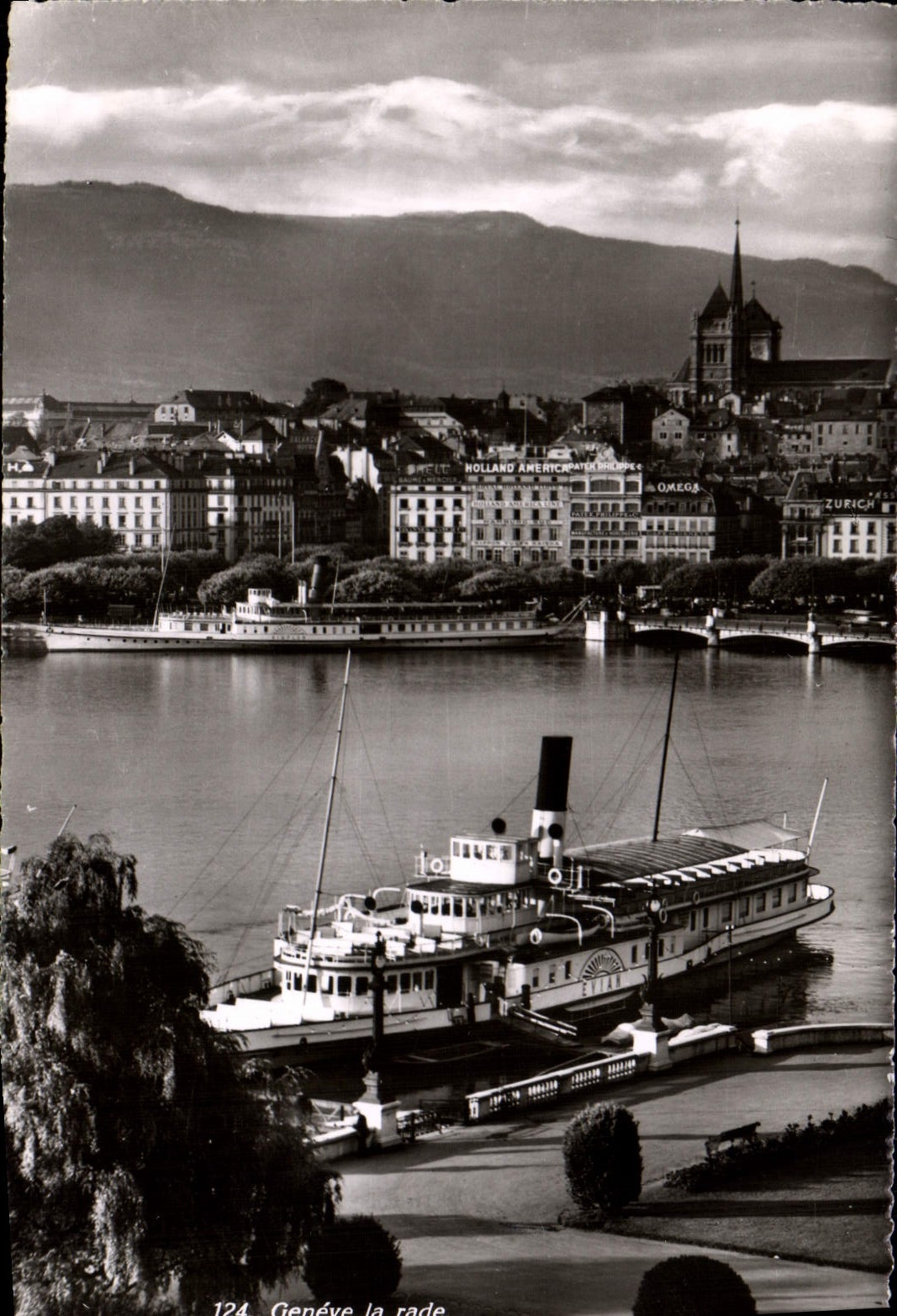 CPM Geneve la rade Bateau