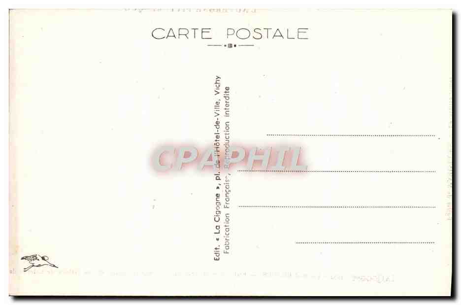CPA La Bourboule Etablissement Thermal La Source Croizat et une galerie de cabines de bains — Rückseite