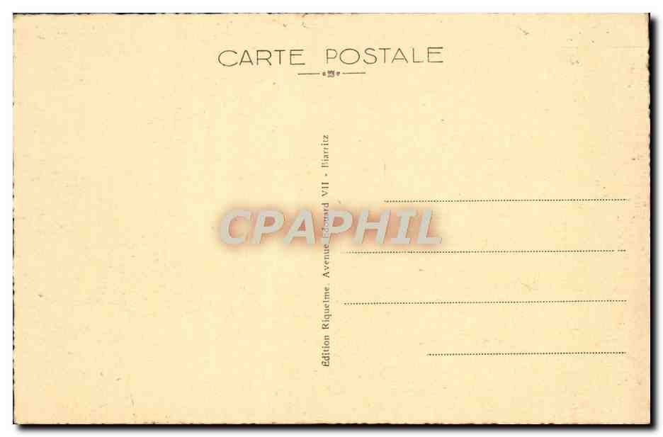 Biarritz — Vue générale de la Grande Plage — Édition Riquelme — Verso