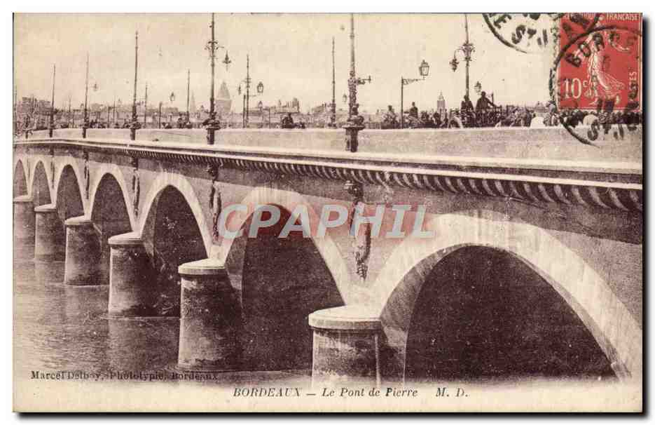 CPA Bordeaux Le Pont De Pierre