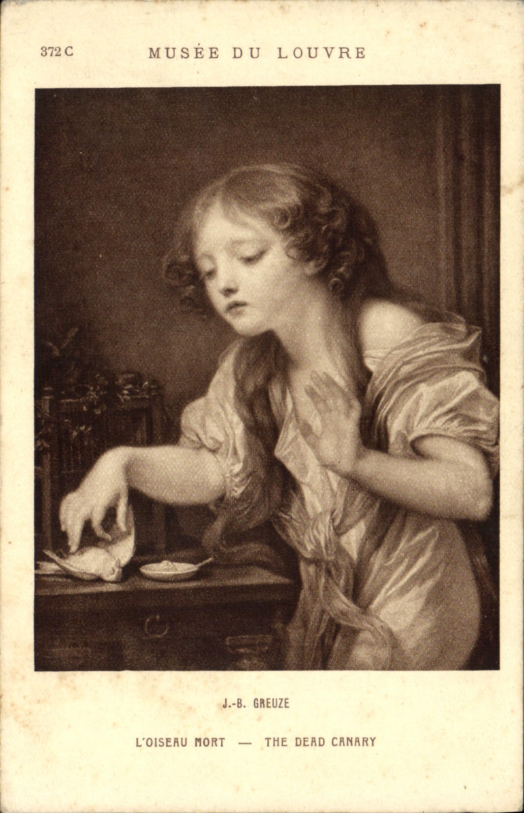 CPA Greuze L'Oiseau Mort Paris Musee du Louvre