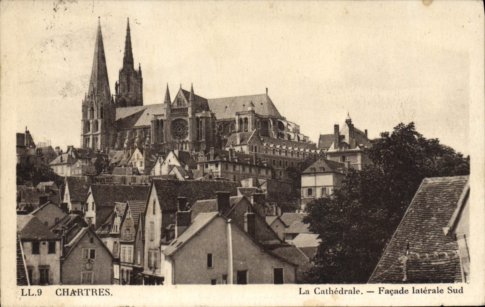 CPA Chartres La Cathedrale Facade Laterale Sud