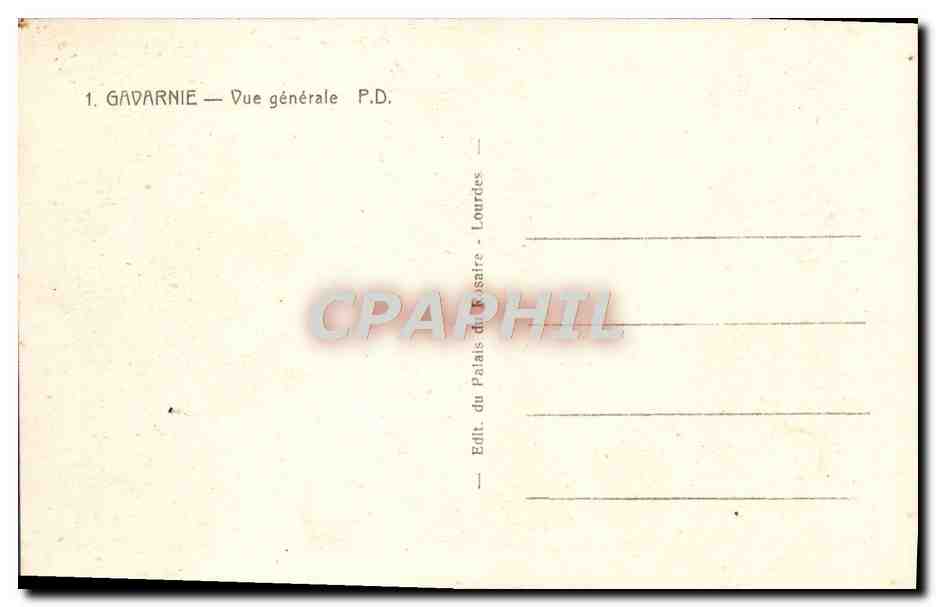 CPA Gavarnie Vue Generale — Verso