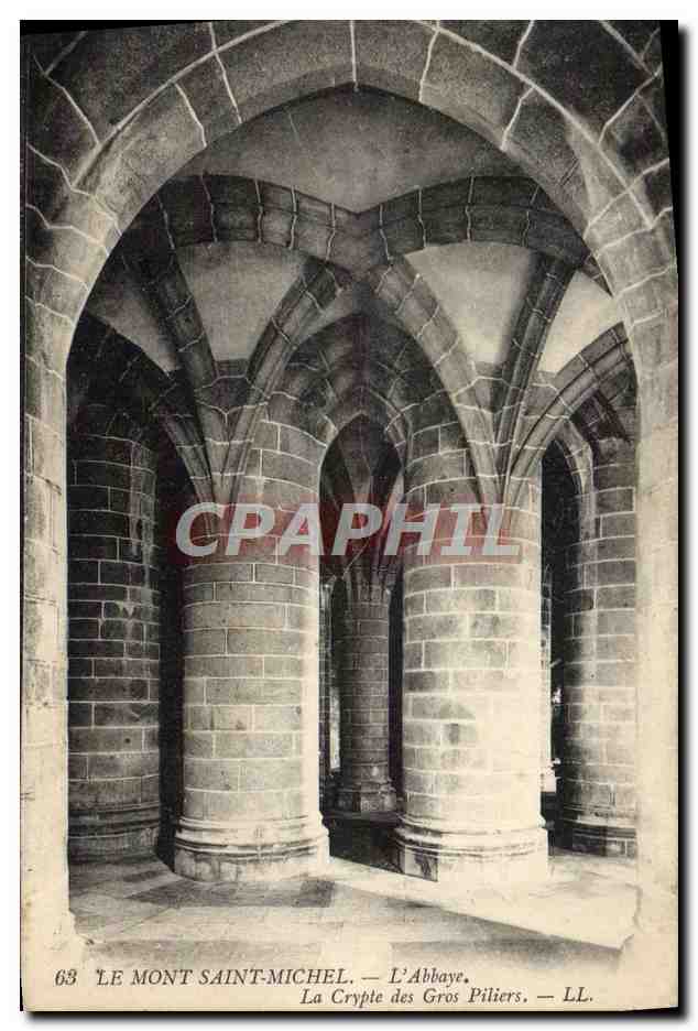 Le Mont Saint-Michel — L'Abbaye. La Crypte des Gros Piliers — LL. n°63