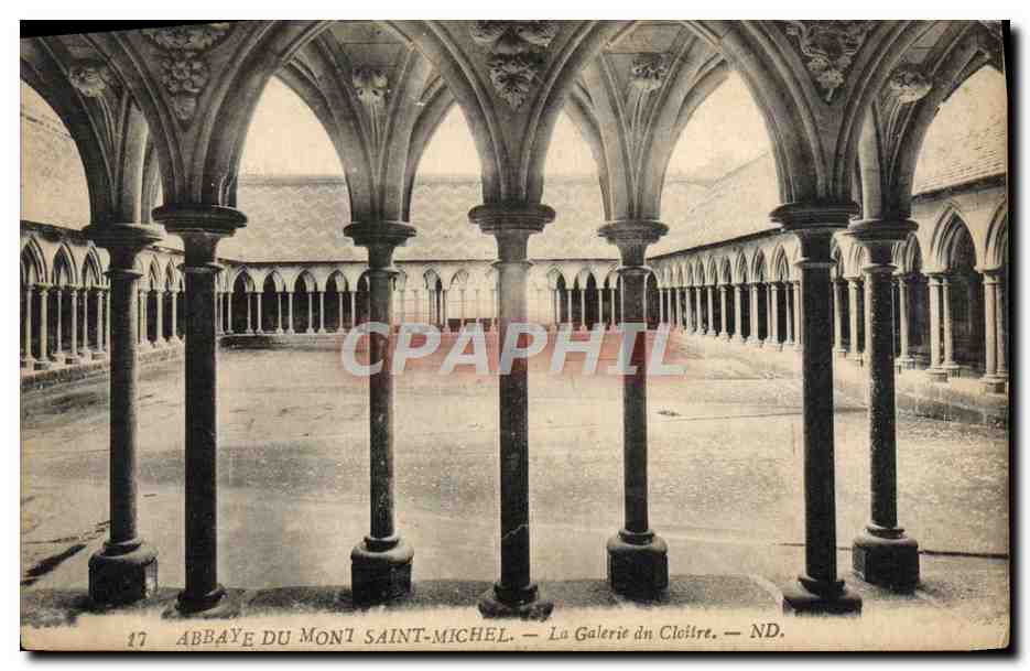 CPA Le Mont Saint Michel La galerie du cloitre 
