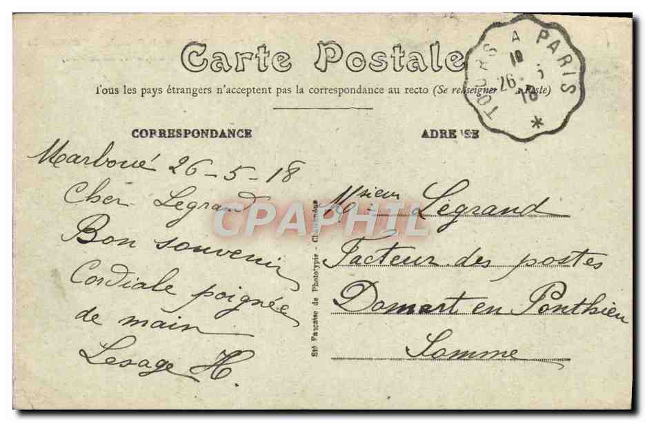 CPA Chateaudun Combat Sur La Place Le 18 octobre 1870 Hotel de ville — Rückseite