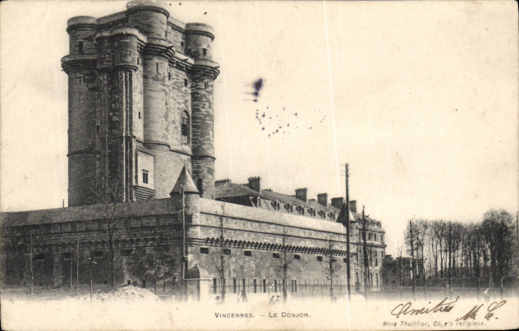 Vincennes — Le Donjon — Mine Thuillier, Ob. s. religieux - Anverso