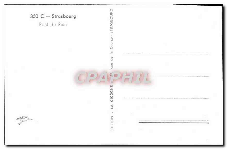 CPM Strasbourg Pont Du Rhin Douaniers Tramway — Back