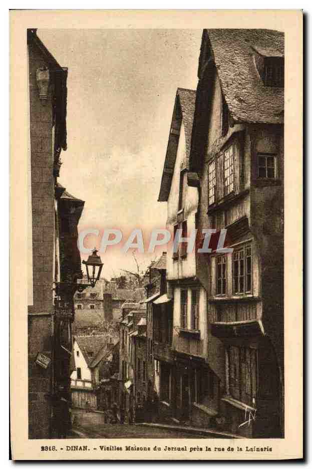 CPA Dinan Vieilier Maisons Du Jerzual pres la rue de la lainerie