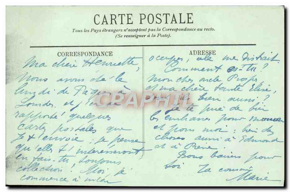 CPA Lourdes Le Fort Et Les Montagnes — Verso