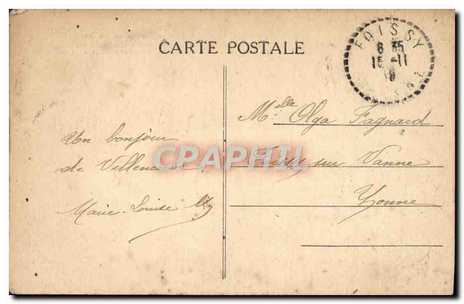 CPA Villeneuve Sur Yonne La Grosse Tour Ou Tour Louis Le Gros — Rückseite