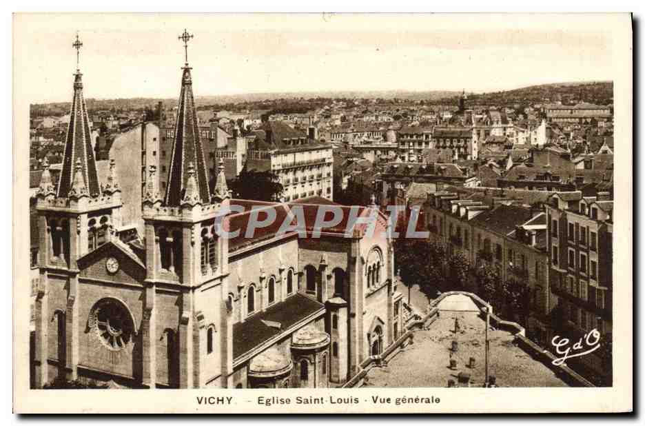CPA Vichy Eglise Saint Louis Vue Generale