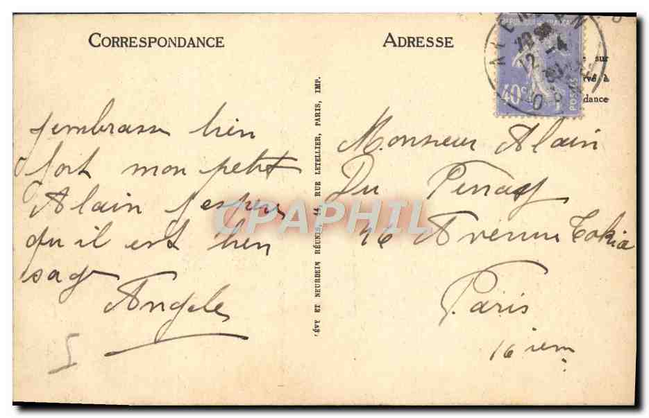 CPA Alencon Eglise Notre Dame Le Porche — Rückseite