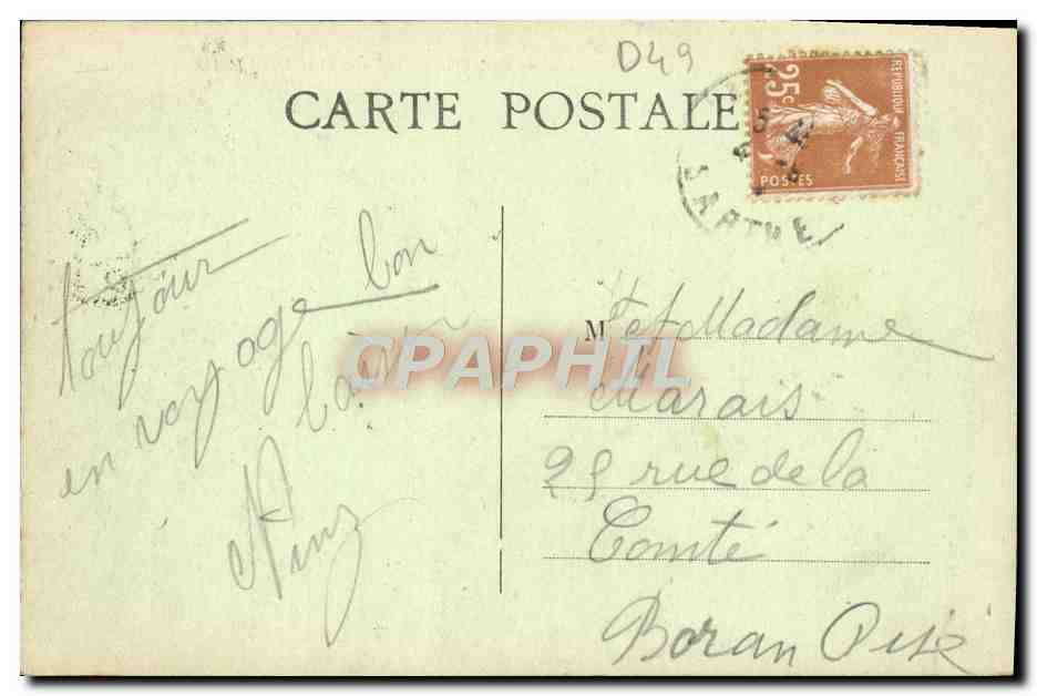CPA Angers Entree Du Chateau Et Le Pont Levis — Rückseite
