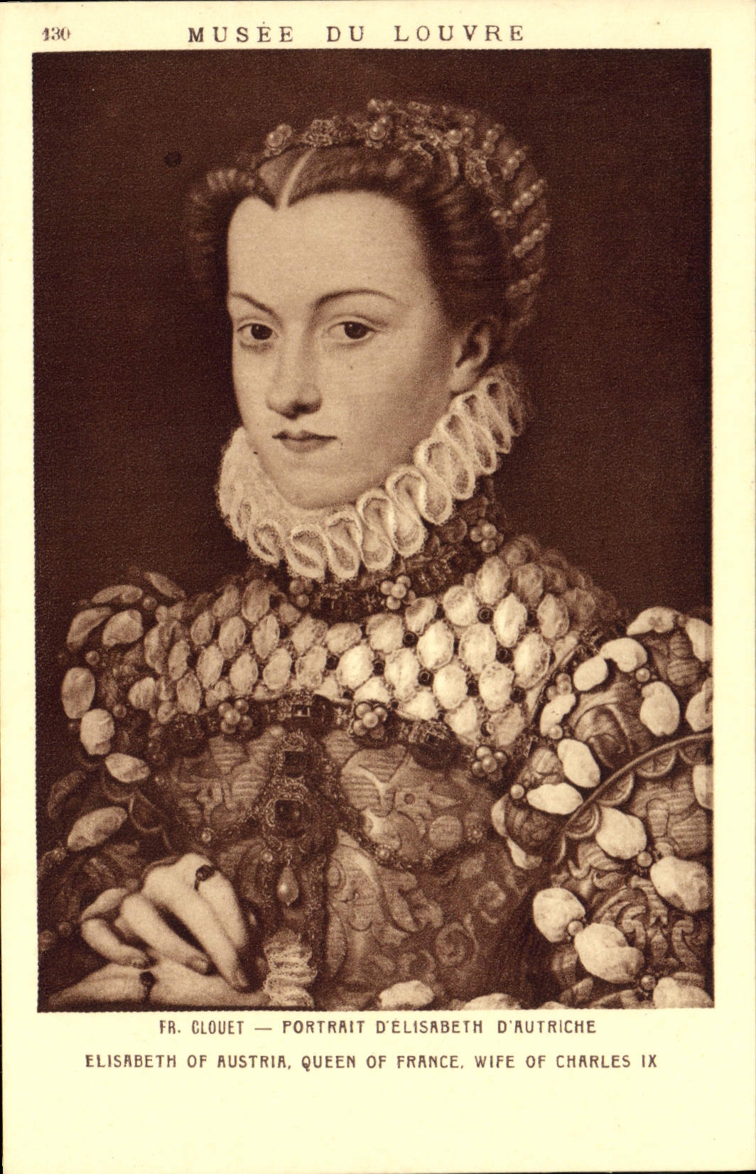 CPA Clouet Portrait D'Elisabeth D'Autriche