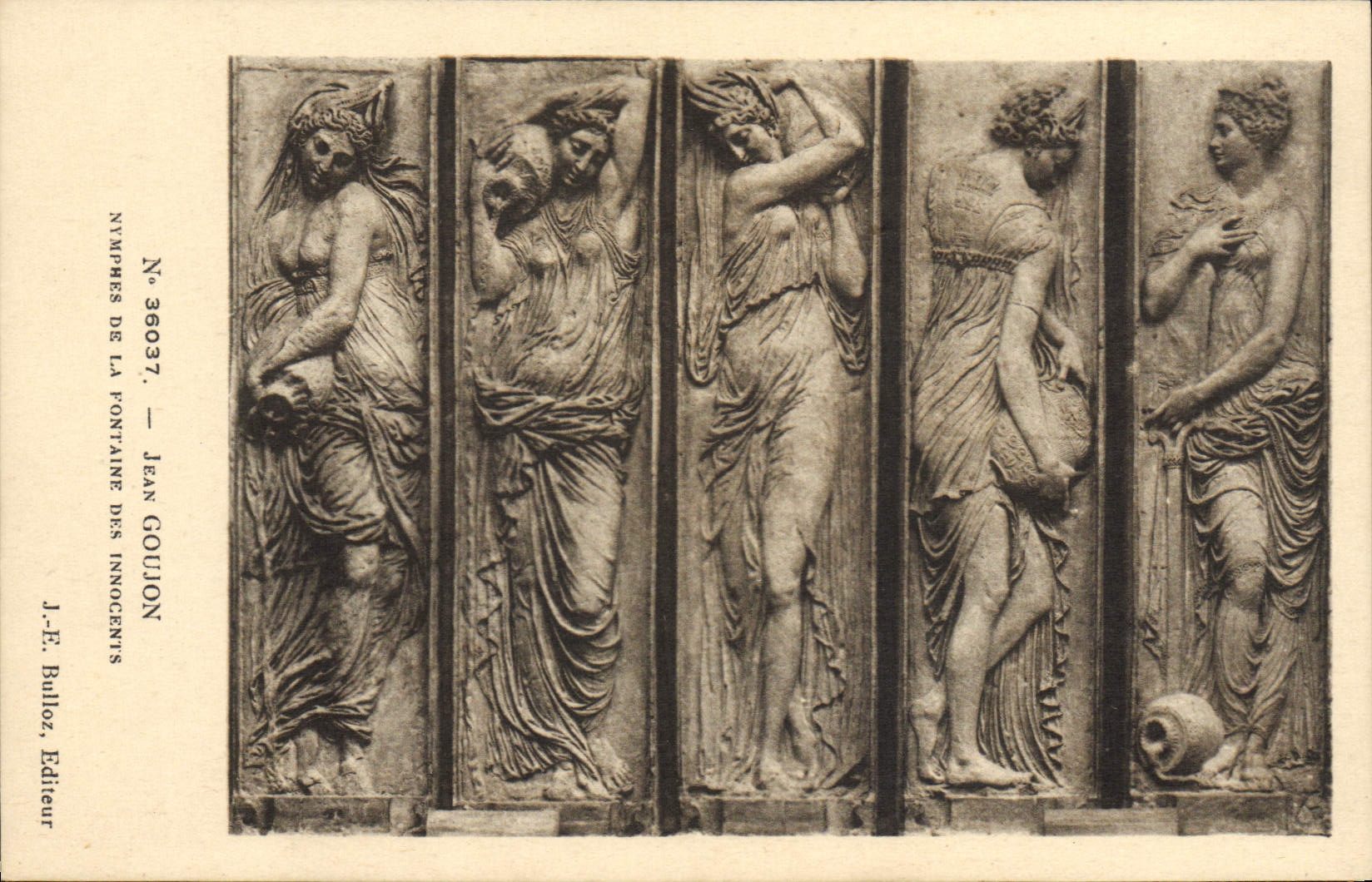 Nymphes de la Fontaine des Innocents — Jean Goujon — J.-E. Bulloz, Éditeur