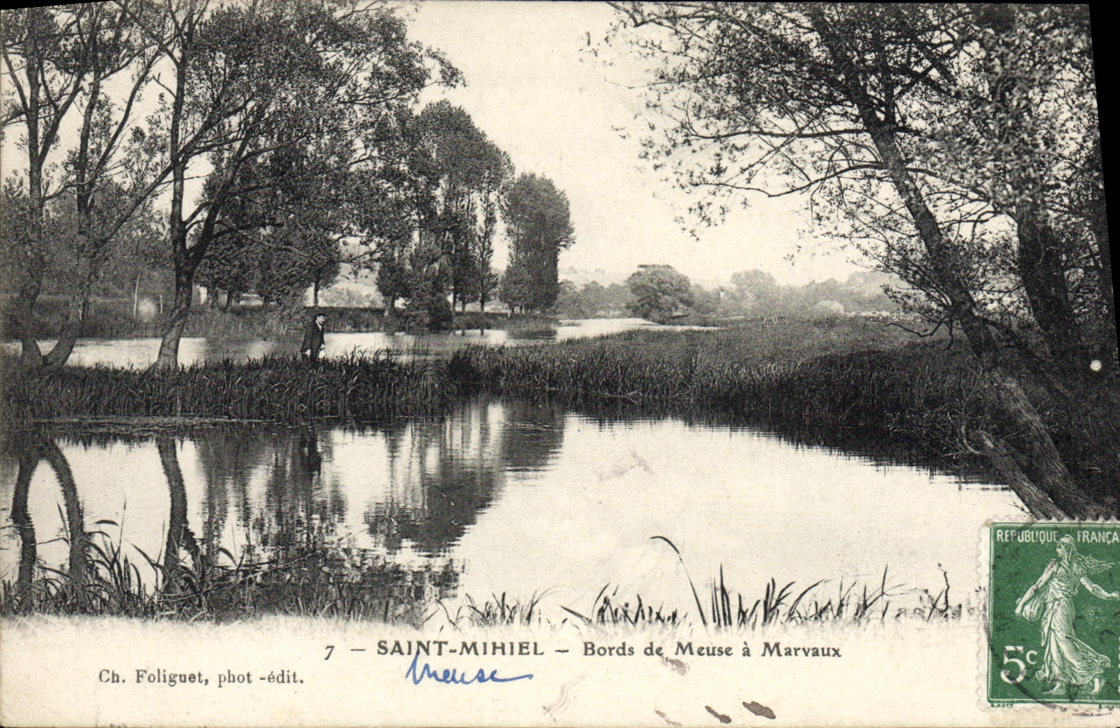 CPA Saint Mihiel Bords De Meuse A Marvaux
