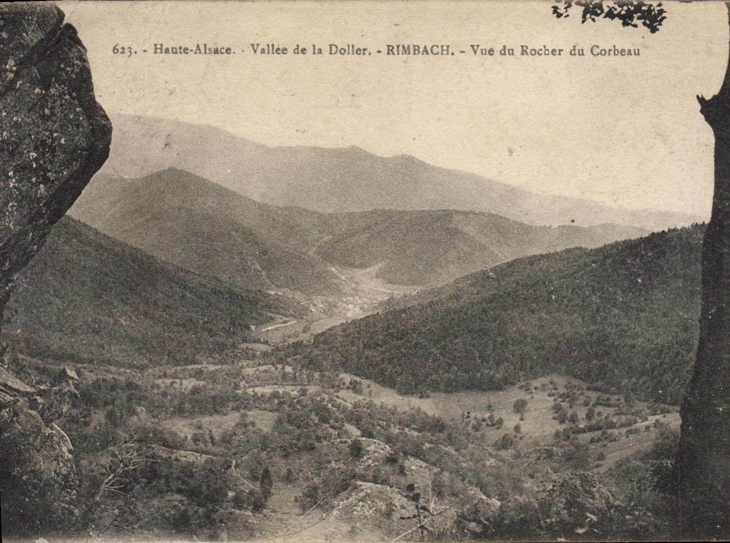 Haute-Alsace - Vallée de la Doller - RIMBACH - Vue du Rocher du Corbeau