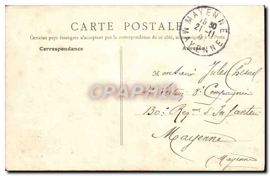 CPA Le Mans Le Monument Du Camp D'Auvours Militaria — Rückseite
