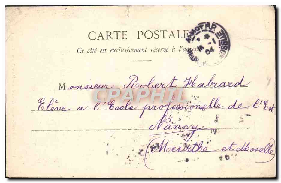 CPA Paris Le Louvre Pavillon Turgot — Rückseite