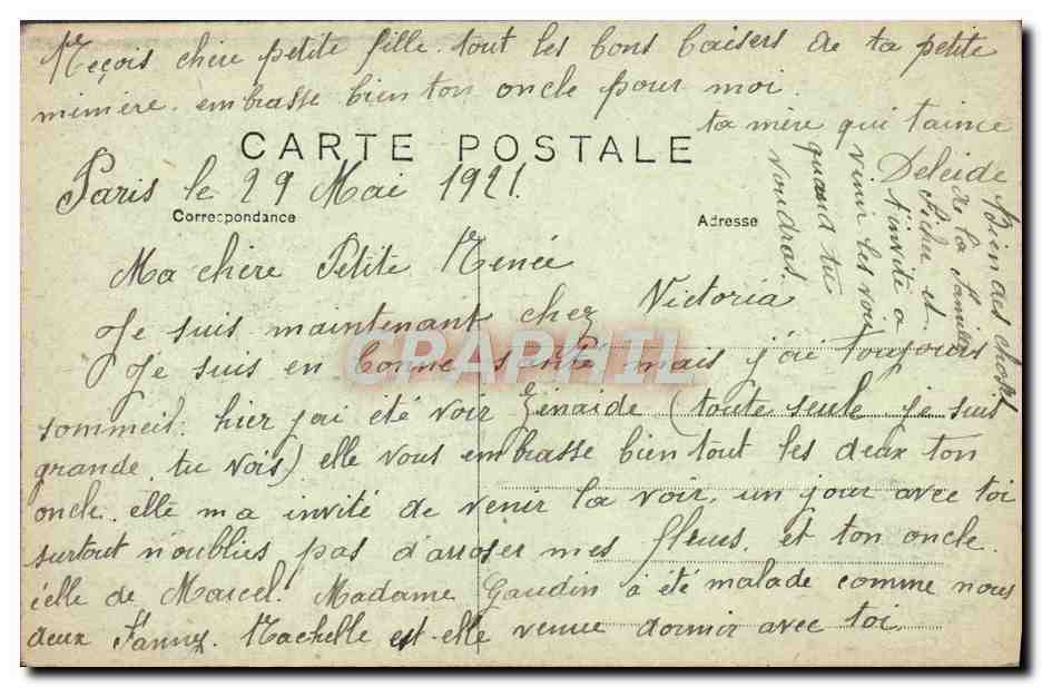 CPA Place Et Colonne Vendome Paris — Rückseite