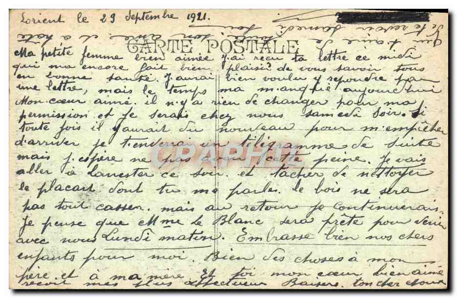 CPA Marseille Bassin Du Carenage et Nd de la Garde Bateaux  — Verso