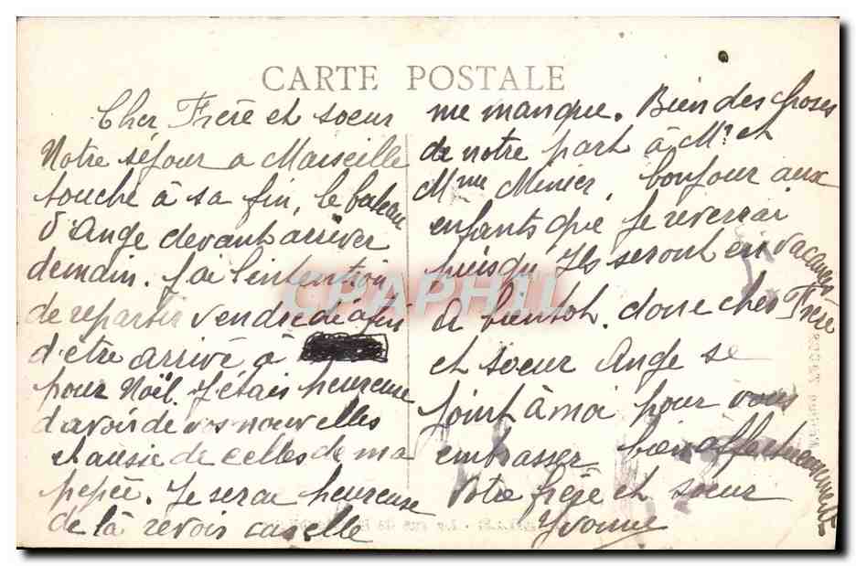 CPA Marseille La Rue De La Republique — Verso