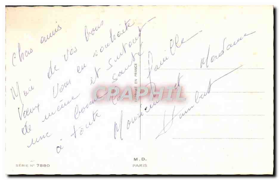 CPA Fantaisie Fleurs Rose Bonne Annee — Verso