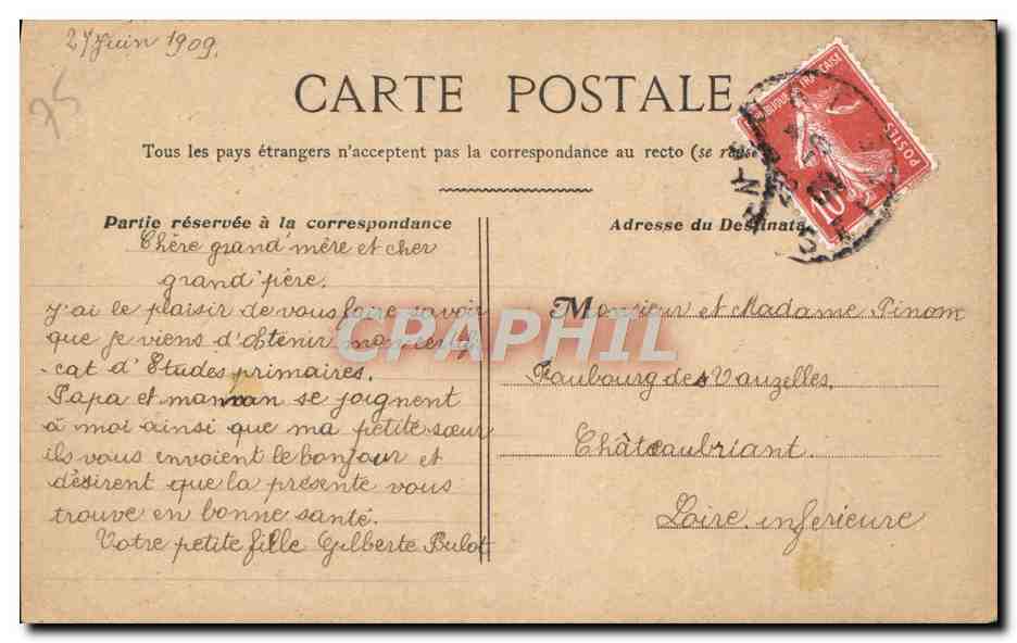 CPA Paris Eglise Saint Ambroise — Verso