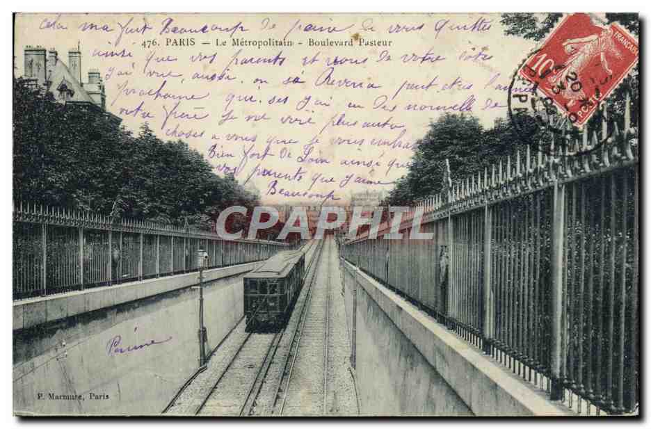 París — El Metropolitano — Boulevard Pasteur — E. Marmont, París