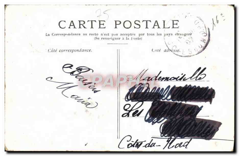 CPA Paris L'Arc De Triomphe De I'Etoile — Rückseite