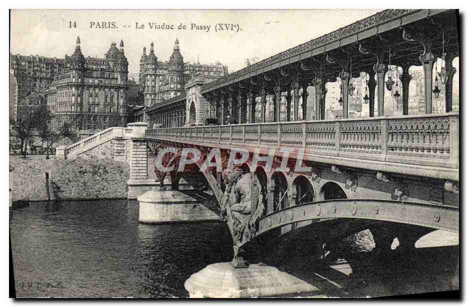 CPA Paris Le Viaduc De Passy Metro