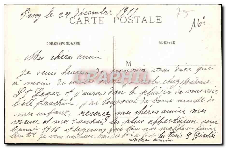 CPA Paris Le Viaduc De Passy Metro — Rückseite