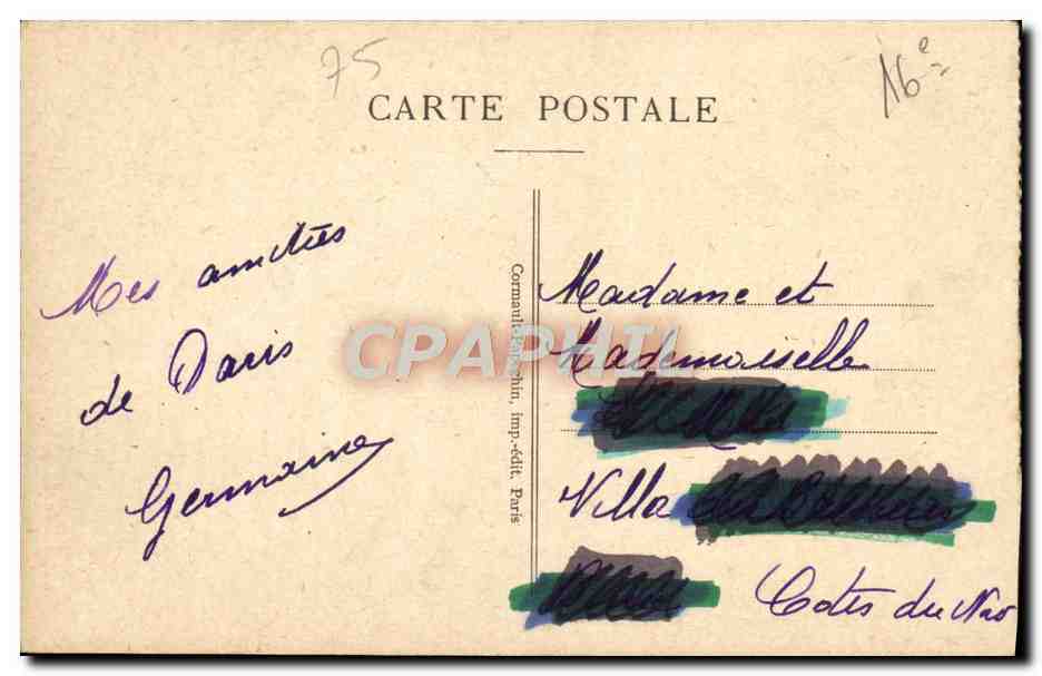 CPA Paris Le Trocadero  — Rückseite