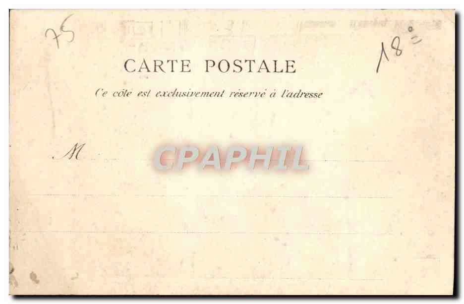 CPA Paris Moulin Rouge  — Verso