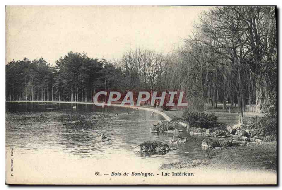 CPA Paris Bois De Boulogne Lac Interieur