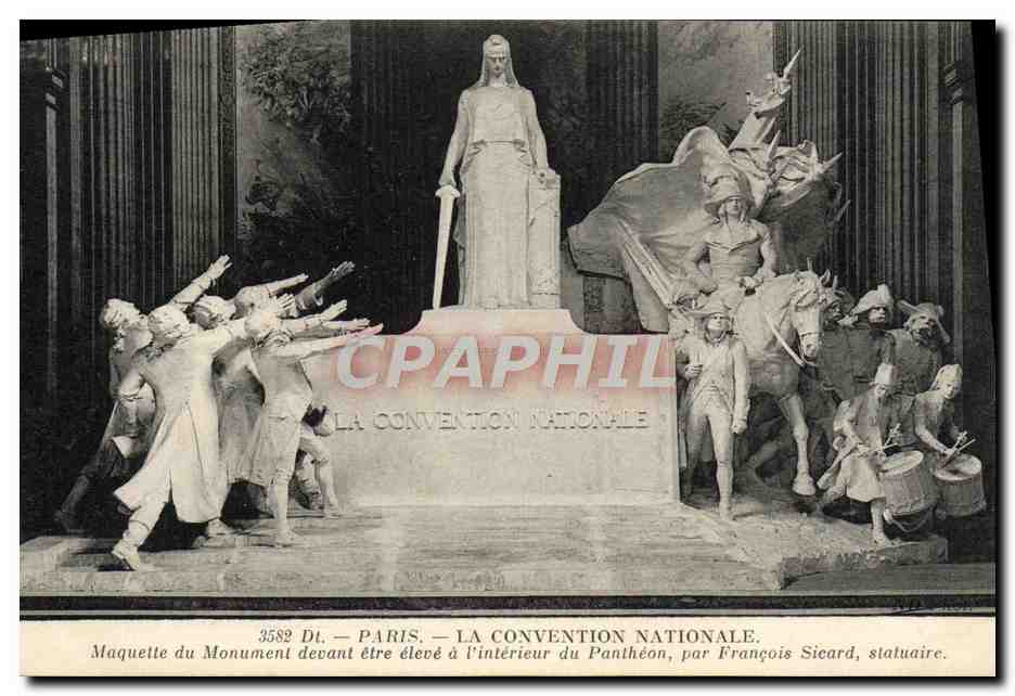 CPA Paris La Convention Nationale Maquette du monument