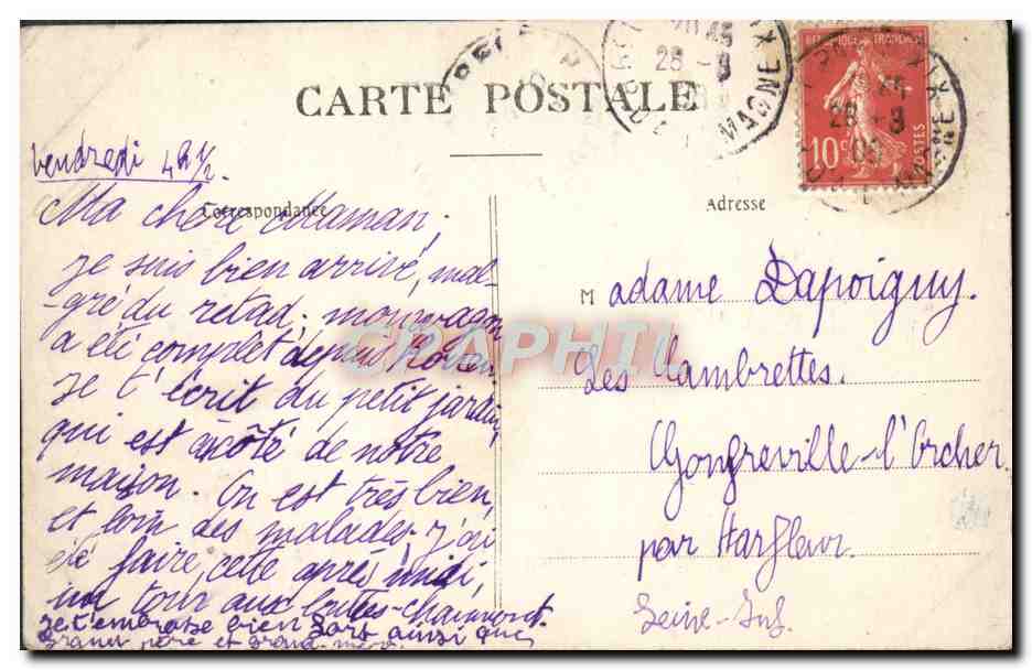 CPA Paris Buttes Chaumont le Belvedere — Rückseite