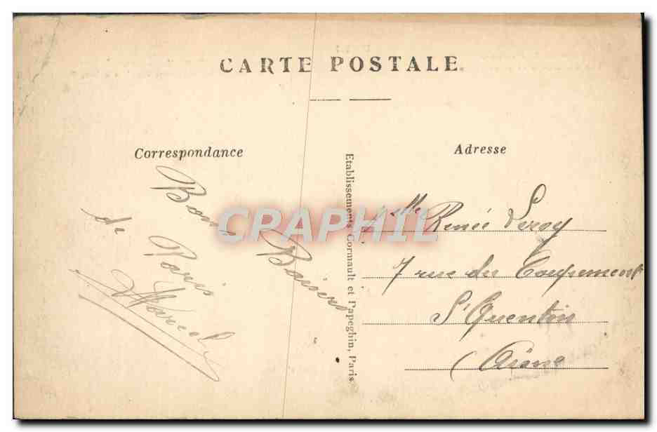 CPA Paris Place Concorde Les fontaines et l'obelisque  — Rückseite