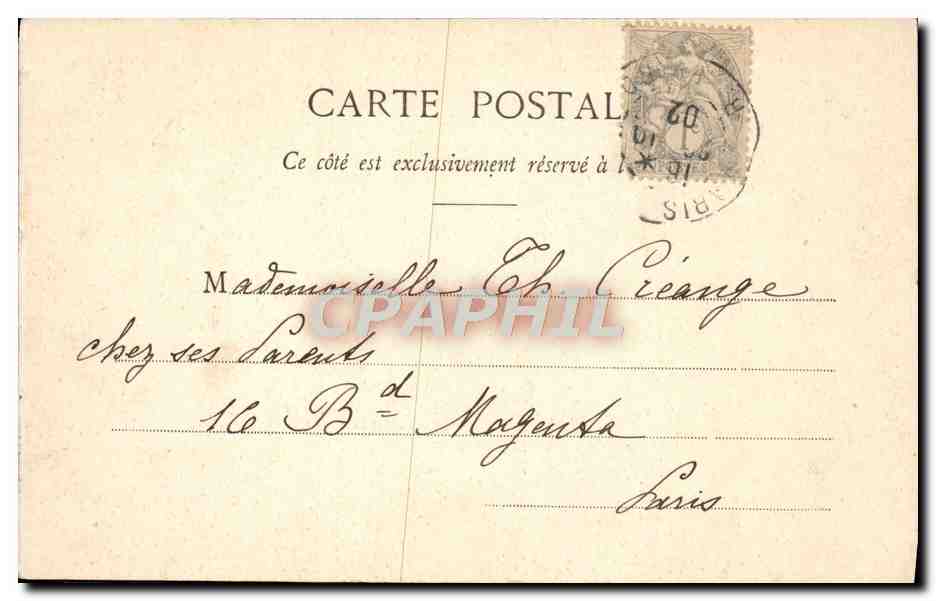 CPA Paris Conservatoire Des Arts Metiers — Rückseite