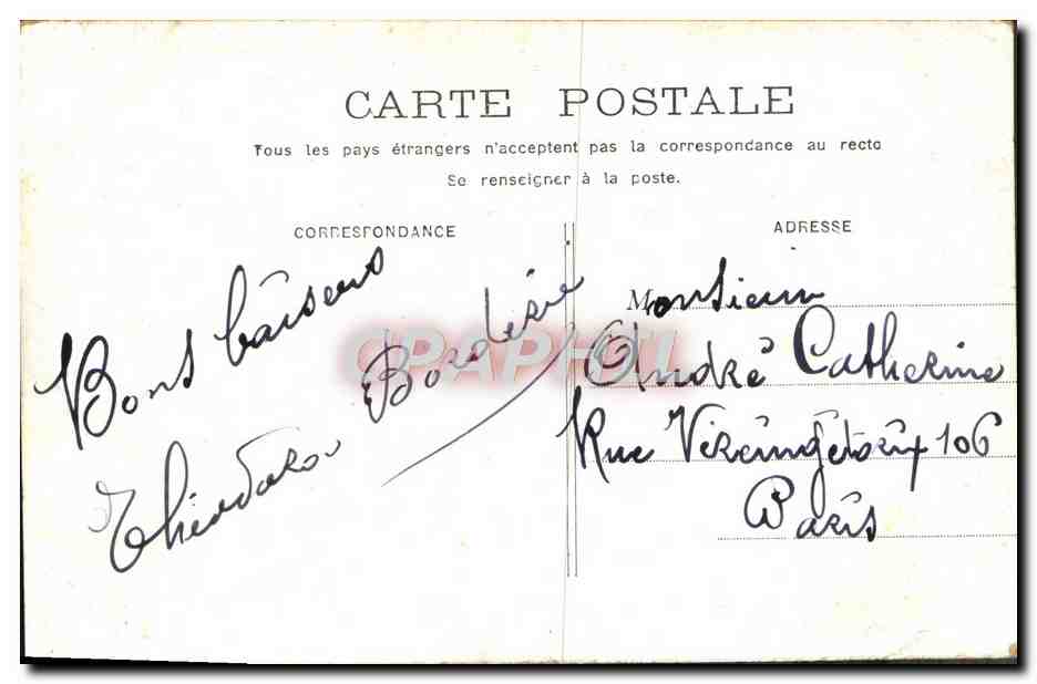 CPA Paris Le Petit Palais — Rückseite