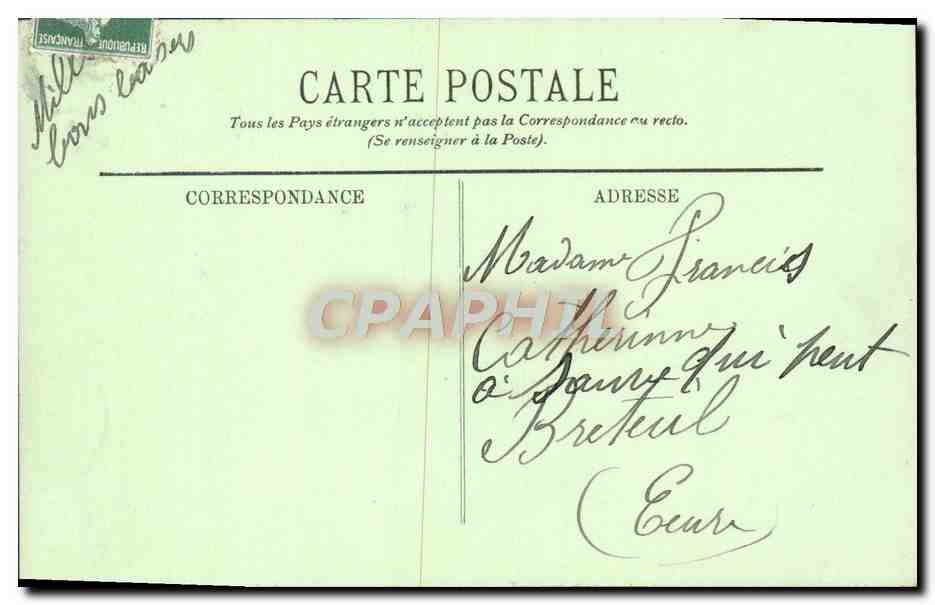 CPA Paris Le Lion De Belfort — Rückseite