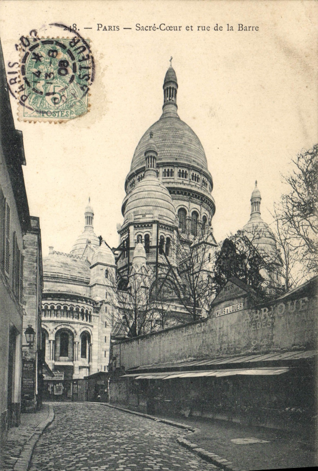 CPA Paris Sacre Coeur Et Rue De La Barre