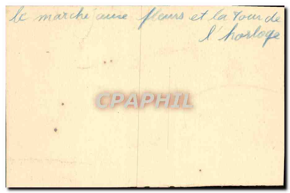 CPA Paris Le marche aux fleurs et la tour de l'horloge — Verso