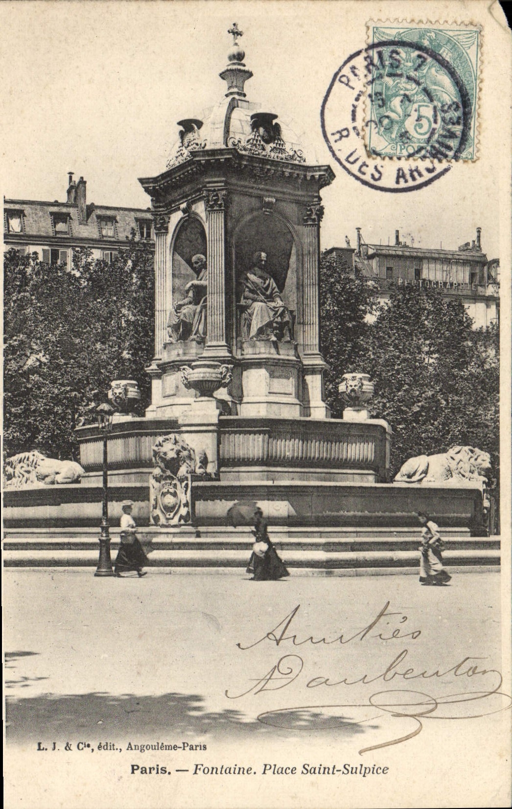 CPA Paris Fontaine Place Saint Sulpice