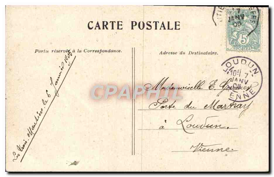 CPA Paris Le Palais Du Luxembourg — Verso