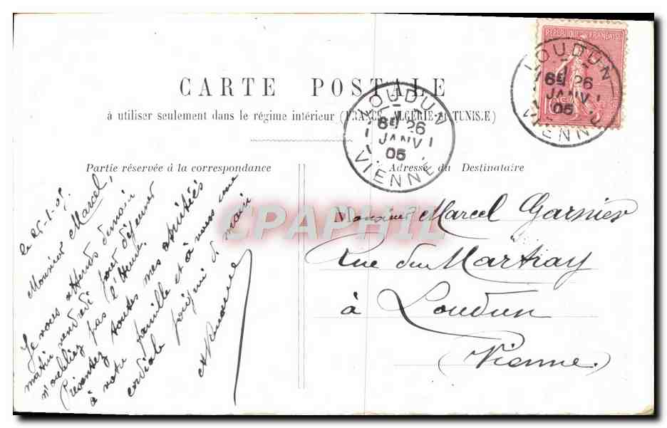 CPA Paris Colonne Vendome — Rückseite
