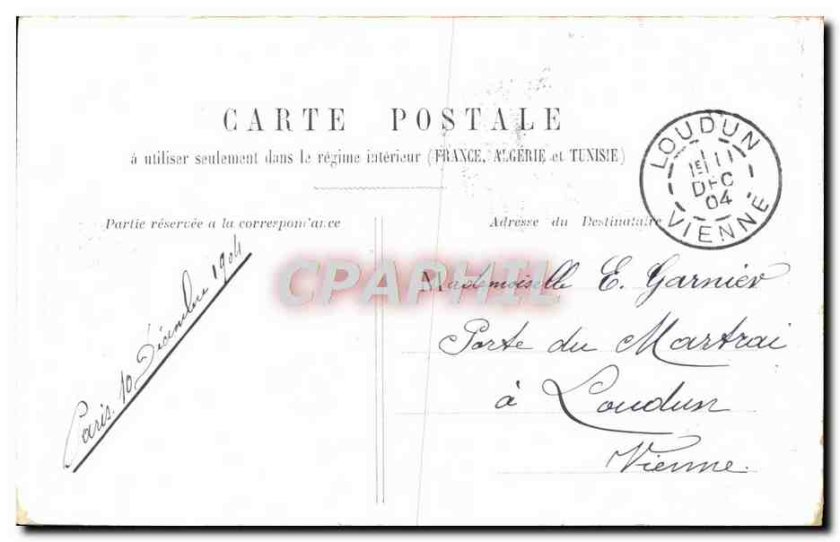 CPA Paris Palais Du Luxembourg — Verso