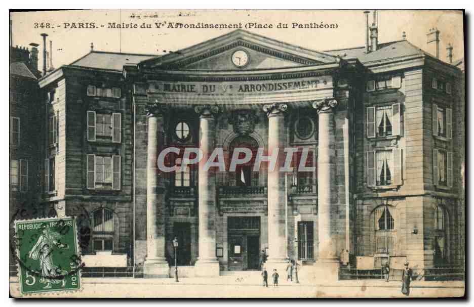 CPA Paris Mairie Du 5eme Arrondissement Place du Pantheon 